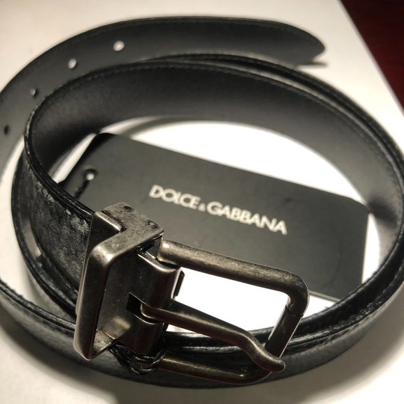 Dolce &Gabbana Lux leather belt with rolled buckle,original D&G box Brand New - Picture 3 of 13